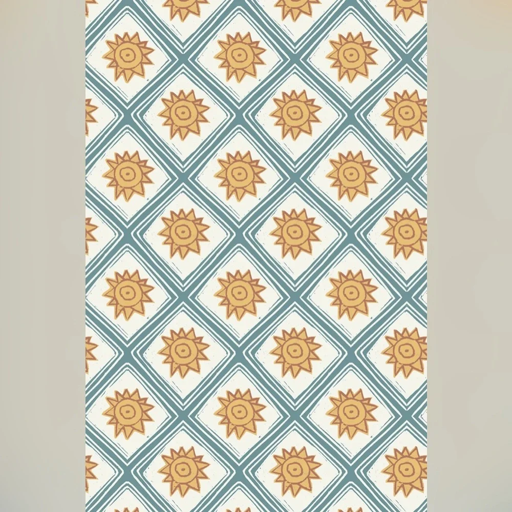 Anthropologie Annika Reed Studios Solstice Sun Solar Wallpaper NWT